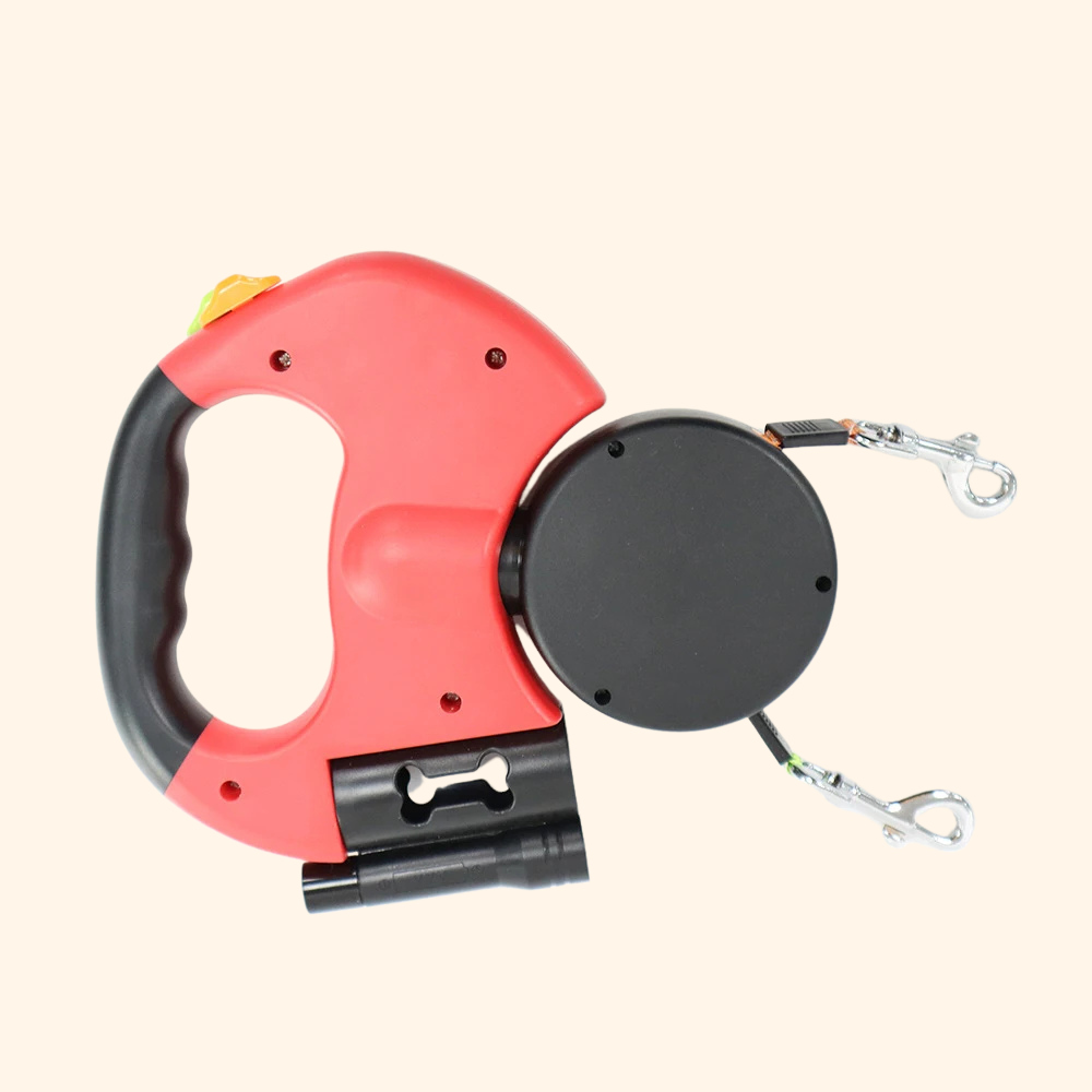 Double Retractable LED Leash