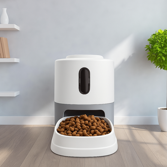Pressure-operated kibble dispenser
